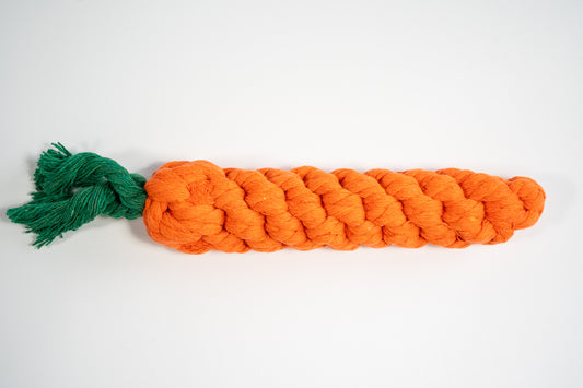 Carrot toy for small and medium-sized dogs. | Jouet carotte pour chiens de petite et moyenne taille.
