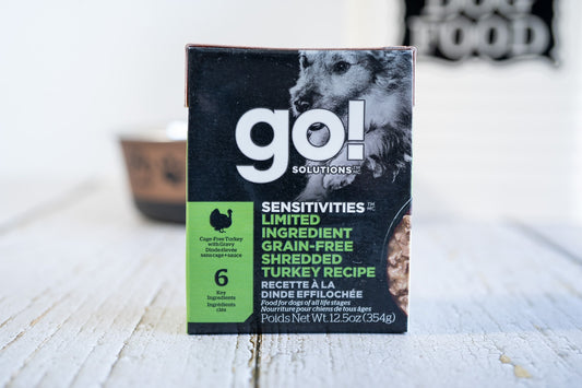 Shredded turkey pâté grain-free for dogs of all life stages from Go Solutions! | Pâté à la dinde effilochée pour chiens de tous âges de Go Solutions!
