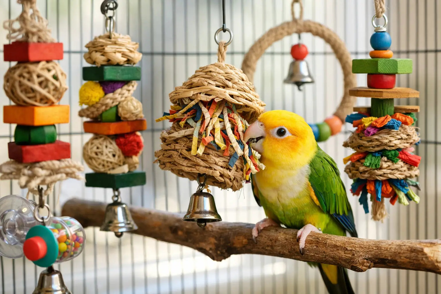 Bird Cage Enrichment Toys That Keep Birds Busy