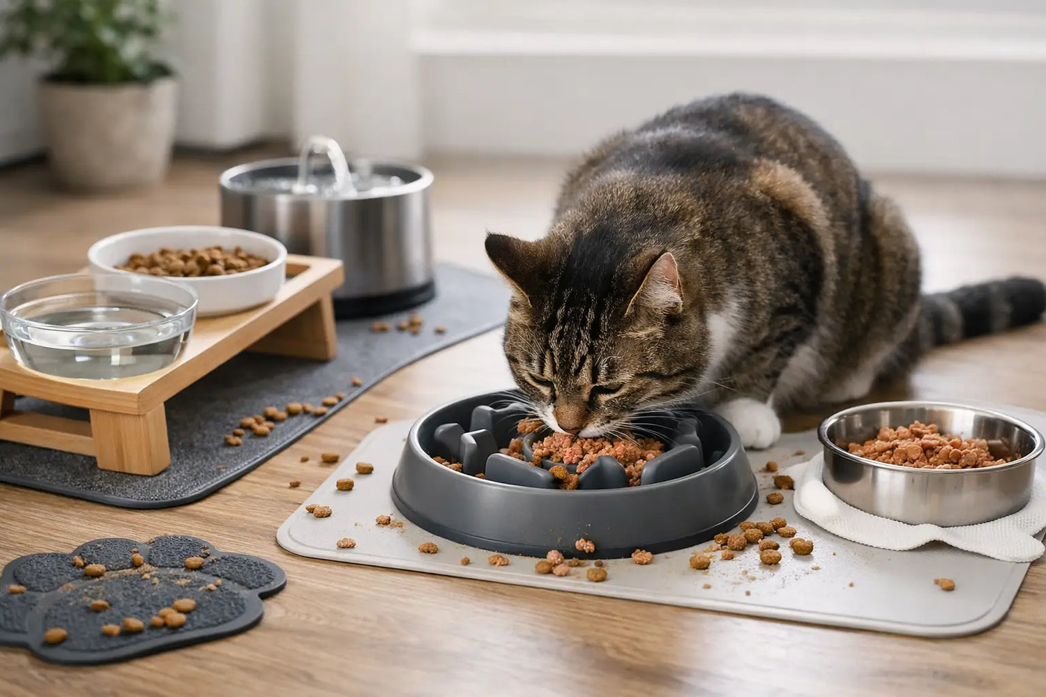 Cat Feeding Accessories for Messy Eaters