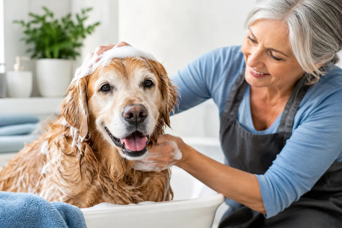 How to Bathe a Senior Dog Without Stress