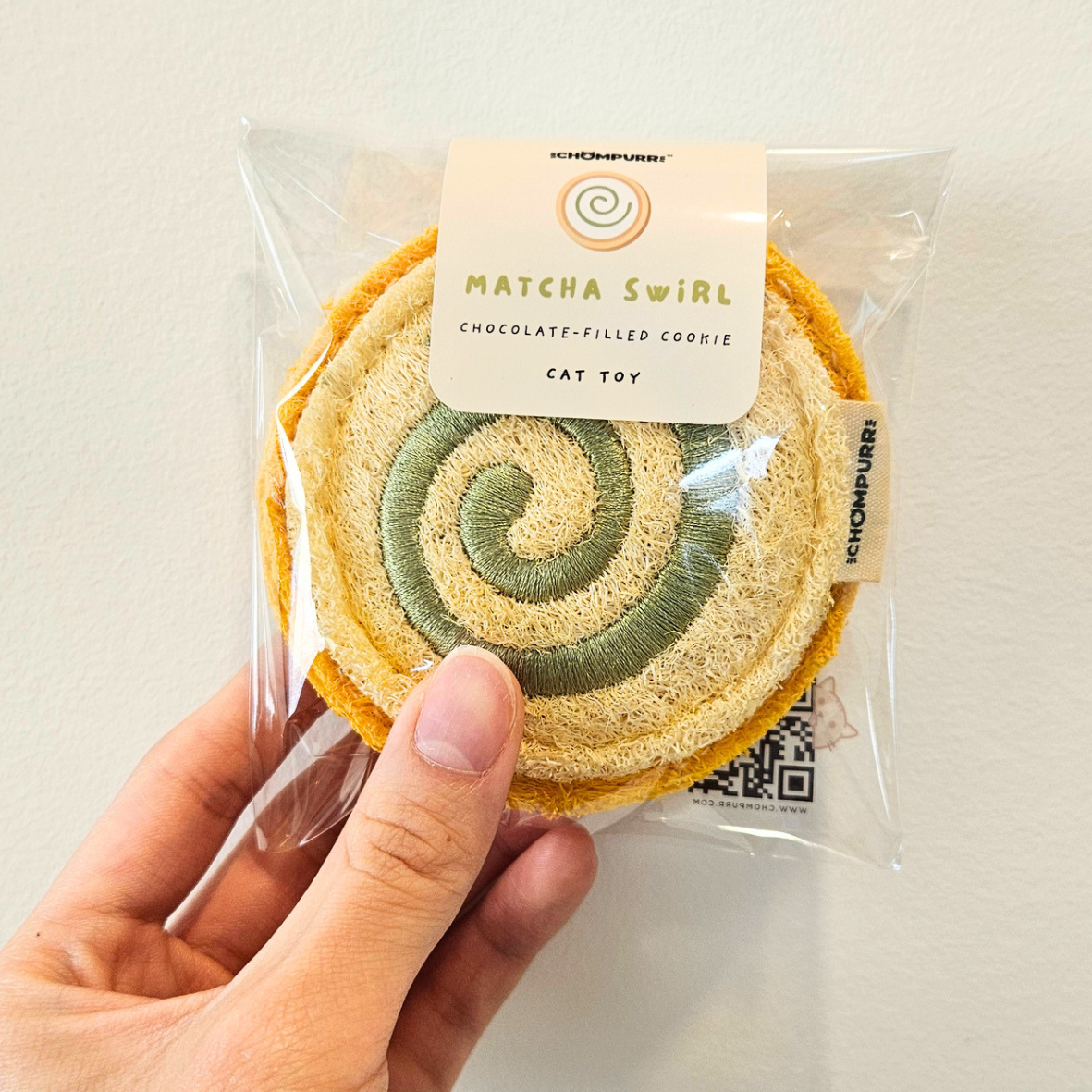 Biscuit matcha en luffa à la vigne argentée - Mâcher