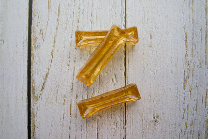 Three pork parsley collagen dental chew for dogs.