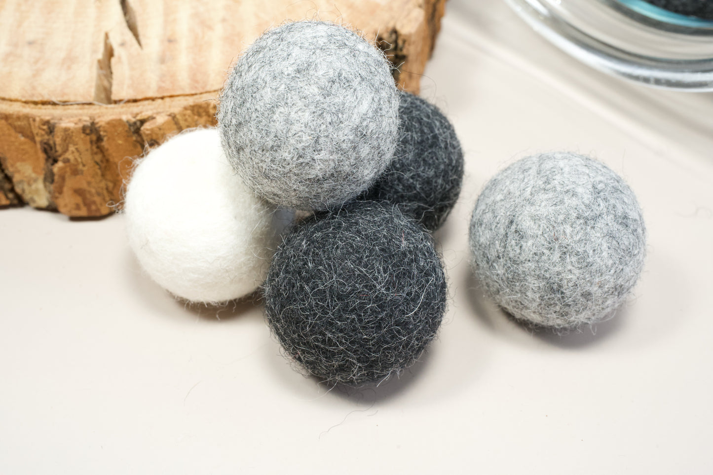 Close-up of wool balls for cats.