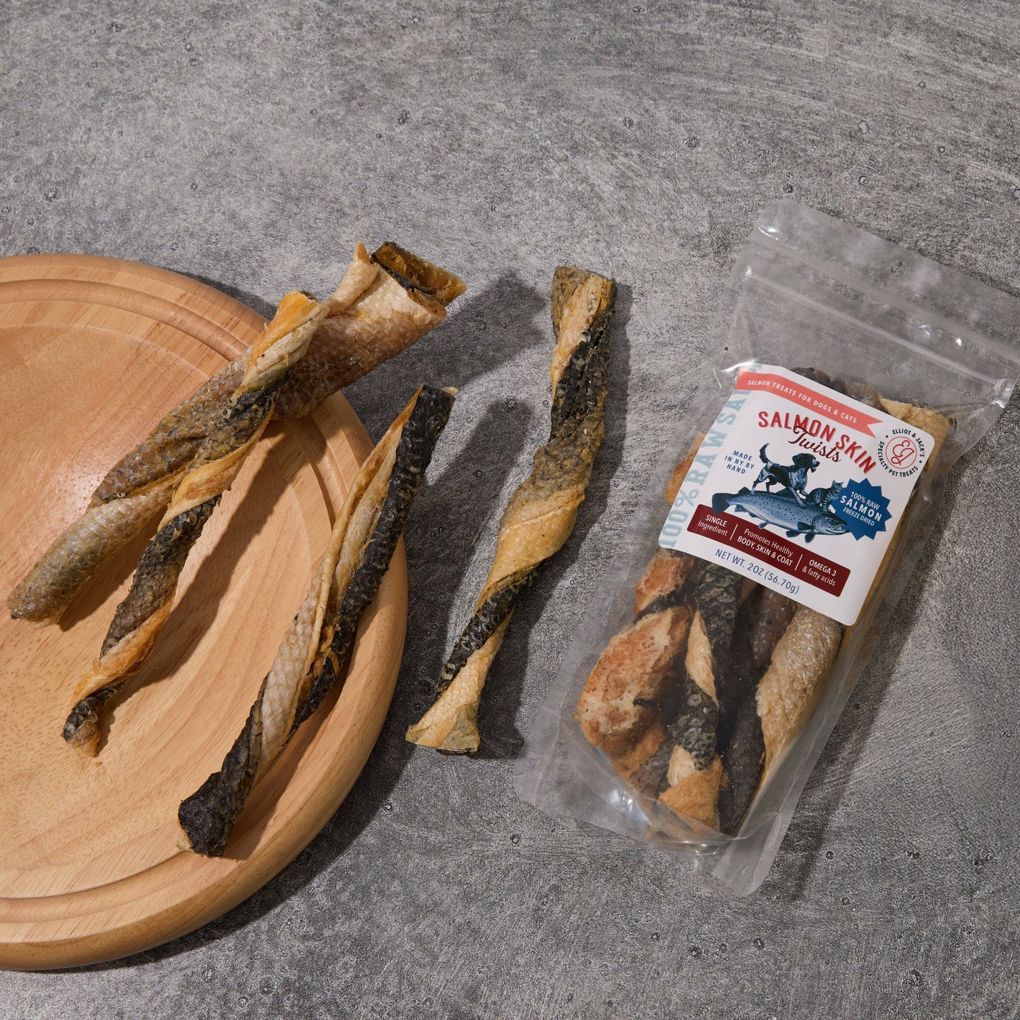 Salmon Skin Twists