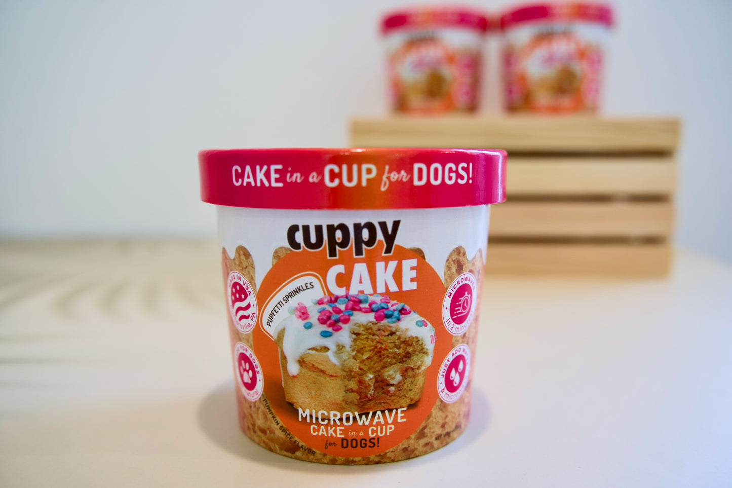 Cuppy Cake : Gâteau en tasse pour chiens, saveur citrouille, à préparer au micro-ondes.