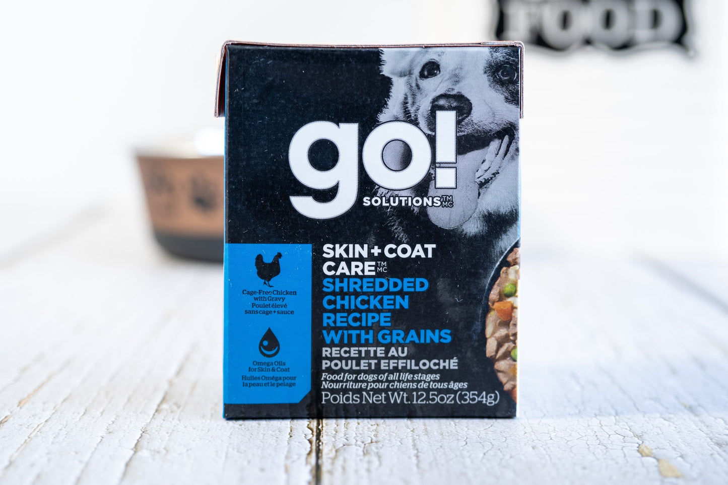 Shredded chicken Pate with grains for dogs of all life stages from Go Solutions!