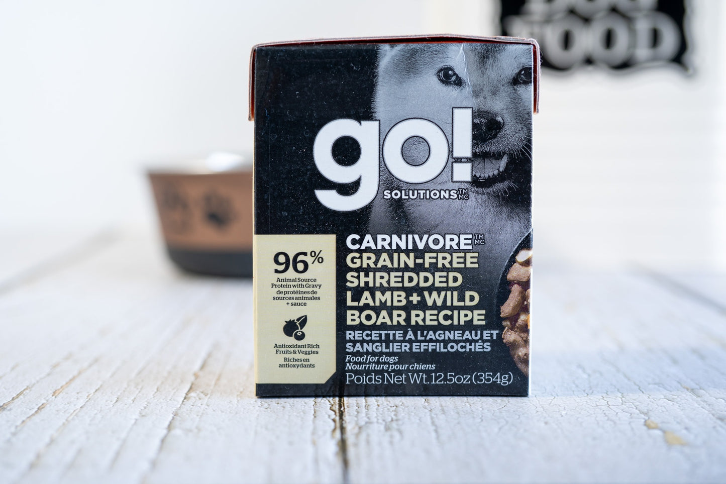 Shredded lamb and wild boar pâté for dogs from Go Solutions!