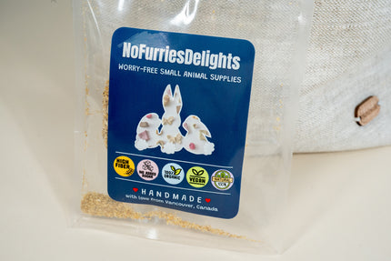 Luffa à la banane et camomille, jouet à mâcher fait maison pour lapins et cochons d'Inde, 100% biologique, naturel et végétalien.