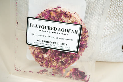 Luffa floral, jouet à mâcher bio pour petits animaux et oiseaux.