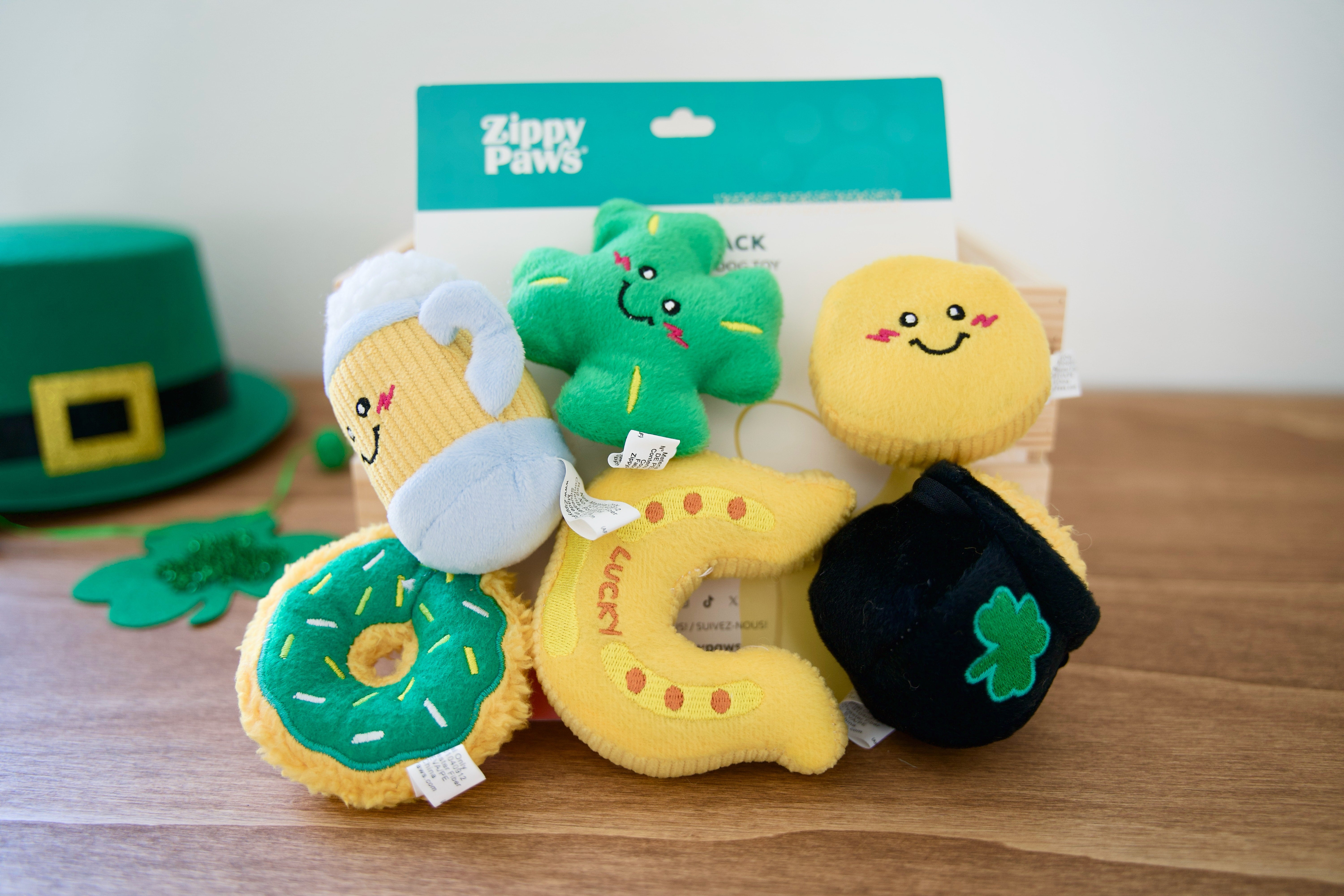 Saint Patrick's Lucky Charms Miniz 6-Pack Dog Toys – Furry Garden Co