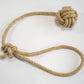Hemp rope with medium monkey fist for dogs.