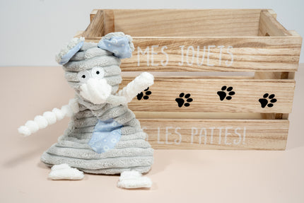 Peluche pour petit chien en forme de souris.