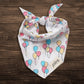 The Paws pet bandanas with party balloon designs.